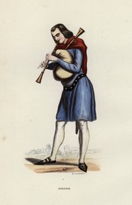 Jonglør (farvet gravering) af European School