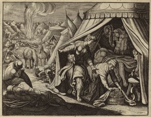 Judith med det halshuggede hoved af Holofernes (stik) af European School