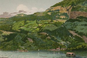 Vierwaldstättersee: Vitznau (farve litho) af European School