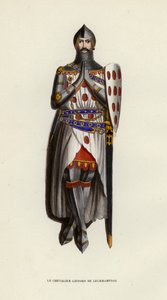 Le Chevalier Gifford De Leckhampton (farvet gravering) af European School