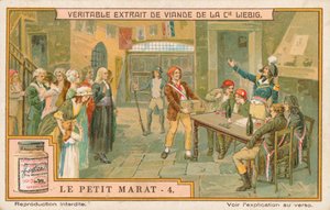 Le Petit Marat, Liebig-kort, begyndelsen af det 20. århundrede (chromo) af European School