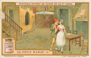 Le Petit Marat, Liebig-kort, begyndelsen af det 20. århundrede (chromo) af European School