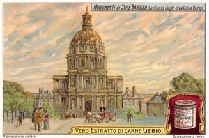 Les Invalides, Paris (chromolitho) af European School