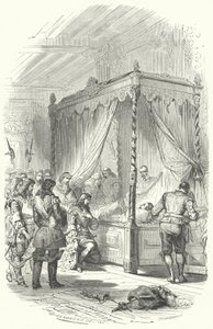Ludvig XIV af Frankrig hylder liget af Jean V d