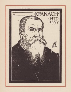 Lucas Cranach den Ældre, tysk renæssancekunstner (litografi) af European School