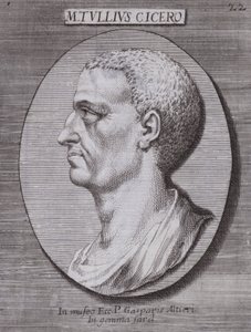 Marcus Tullius Cicero, romersk filosof, politiker, lærd og taler (gravering) af European School