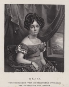 Marie, storhertuginde af Mecklenburg-Strelitz (litho) af European School