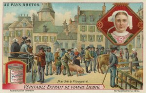 Marked i Plougastel (chromolitho) af European School
