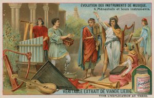 Middelalderlige musikere og deres instrumenter af European School