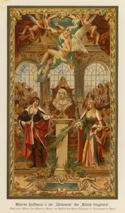 Molieres Le Malade Imaginaire (farvelitografi) af European School