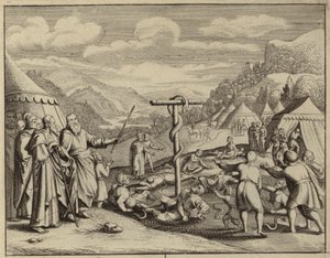 Moses og den kobberslange (gravering) af European School