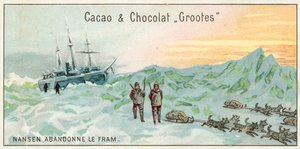 Nansen forlader Fram (chromolitho) af European School