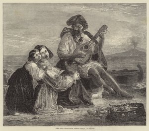 Napolitansk Fisher Family (gravering) af European School