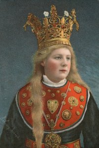 Norsk brud, i sin krone (litografi) af European School