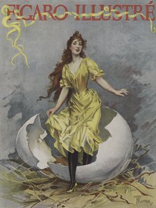 Påskeæg. Forside af Le Figaro Illustre, april 1893 (farve litho) af European School