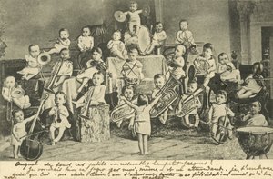 Orkester af babyer (litografi) af European School