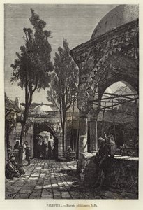 Palæstina, offentlig springvand i Jaffa af European School