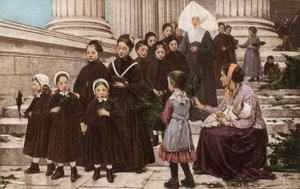 Palmesøndag (fotogravure i farver) af European School