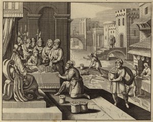 Lignelse om talenterne (gravering) af European School