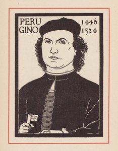 Pietro Perugino, italiensk renæssancekunstner (litografi) af European School