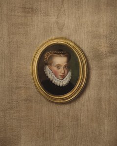 Portræt af en ung prinsesse (farvelitografi) af European School