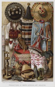 Produktioner af nordafrikansk kunstindustri (chromolitho) af European School