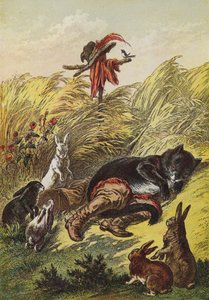 Puss In Boots (farve litho) af European School