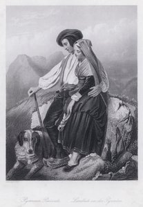 Pyrenæiske bønder (gravering) af European School