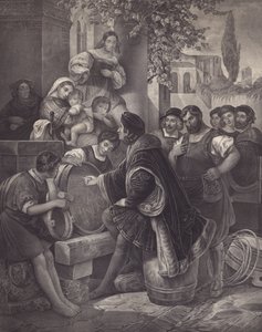 Raphael skitserer jomfruen og barnet (litho) af European School