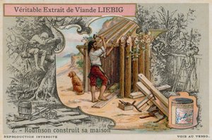 Robinson Crusoe bygger sin hytte af European School