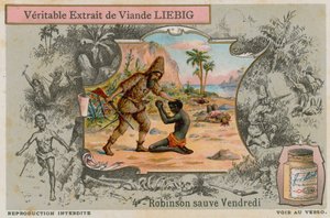 Robinson Crusoe med Man Friday af European School
