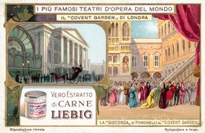 Royal Opera House, Covent Garden, London (chromolitho) af European School