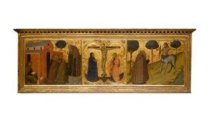 Sankt Antonius abbed prædiker; Kristus på korset med Jomfruen og Sankt Johannes; Sankt Antonius abbeden og kentauren af European School