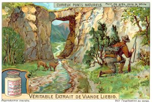 Sandstensbro i White Canyon, Virginia (chromolitho) af European School