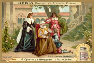 Scene fra Cyrano de Bergerac (chromolitho) af European School