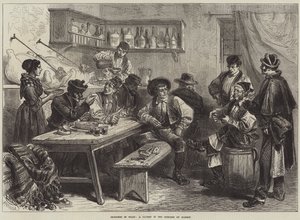 Skitser i Spanien, en Tavern i Madrids forstæder (gravering) af European School