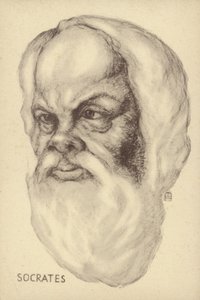 Sokrates (ca. 469 f.Kr.-399 f.Kr.), oldgræsk filosof (litografi) af European School