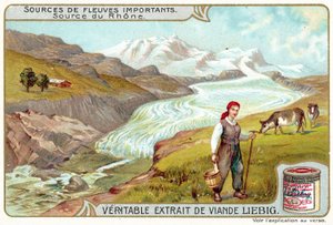 Rhônes kilde (chromolitho) af European School