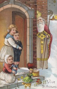 Kort til Sankt Nikolaus-dag (chromolitho) af European School