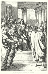 Sankt Paulus før Festus og Agrippa (stik) af European School