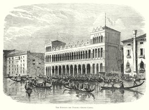 Fondaco dei Turchi, Canal Grande (gravering) af European School
