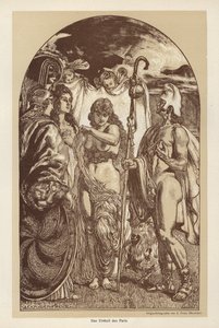 The Judgment of Paris (litho) af European School