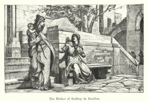 Godfrey de Bouillons mor (gravering) af European School