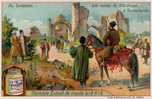 Ruinerne af Bibi-Khanym-moskeen i Samarkand i Usbekistan af European School