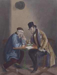 Vælgeren og kandidaten (farve litho) af European School