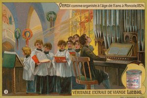 Verdi spiller orgel i Roncole af European School