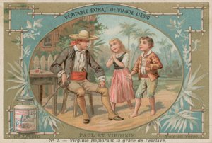 Virginie beder for slaven (chromolitho) af European School