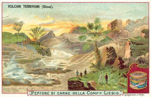 Vulkaner i Java, Indonesien (chromolitho) af European School