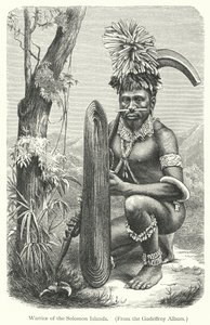 Warrior of Salomon Islands (gravering) af European School