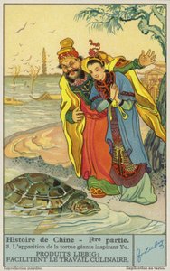 Yu den Store og den gigantiske skildpadde (chromolitho) af European School
